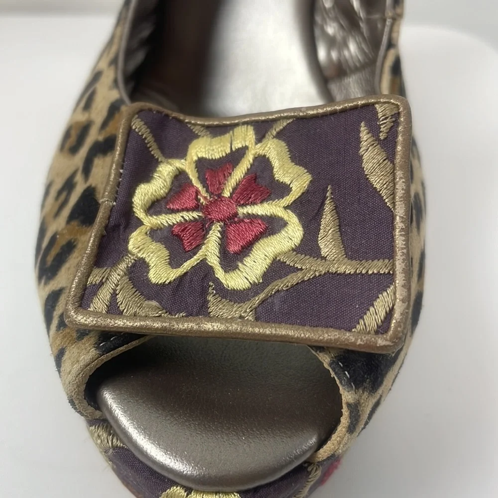 Olivia Rose Tal Floral Leopard Platform heel Size 38 - Picture 6 of 17
